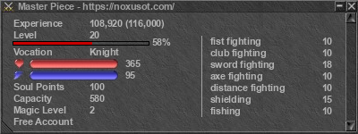 Signature for player Master Piece