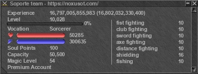 Signature for player Soporte team